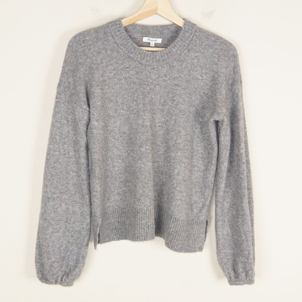 Madewell Payton Gray Pullover Cozies Yarn Sweater Womens Sz XS